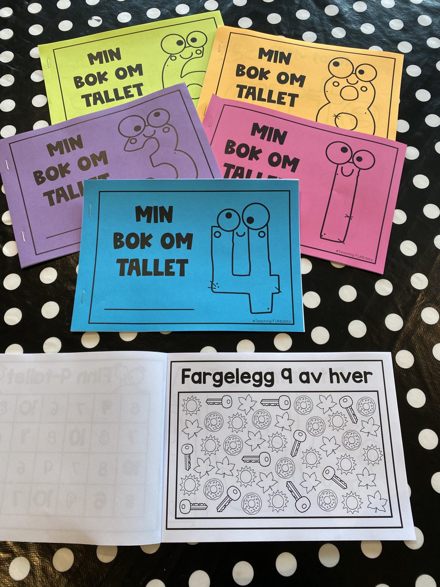 Oppgaver med tallene til 10 - Minibøker - Teaching Funtastic