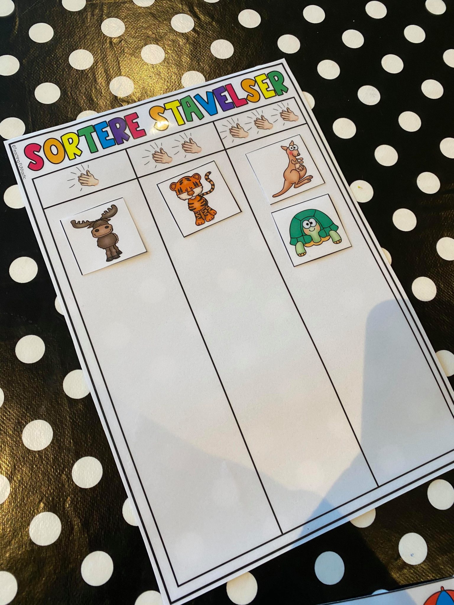 Oppgaver til arbeid med stavelser - aktivitetspakke | Teaching FUNtastic