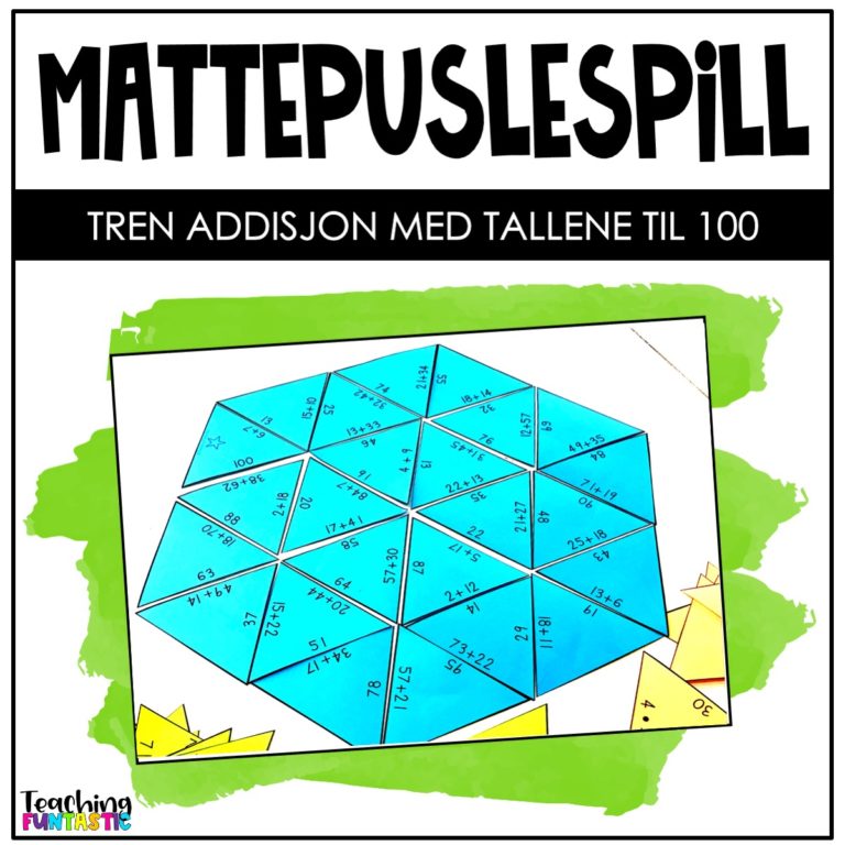 Mattepuslespill - addisjon til 100 - Teaching Funtastic