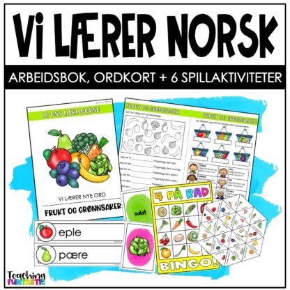 lære norsk frukt grønnsaker