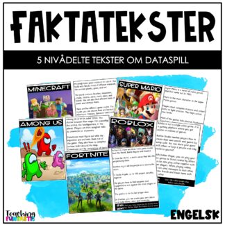 dataspill nivådelte lesetekster engelsk