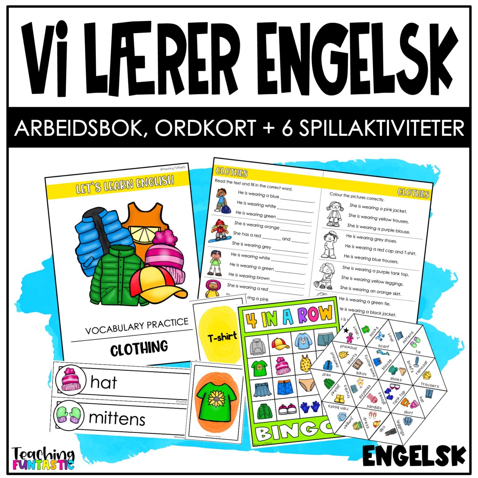 Temaplakater - Utvikling av vokabular på engelsk- Teaching Funtastic