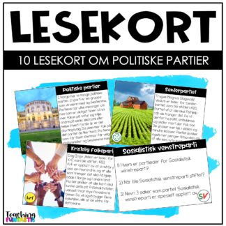 Lesekort med spørsmål - Politiske partier