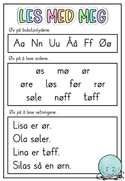 leseark bokstavinnlæring