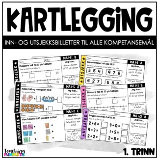 Inn- og utsjekksbilletter for enkel kartlegging i matematikk på 1. trinn