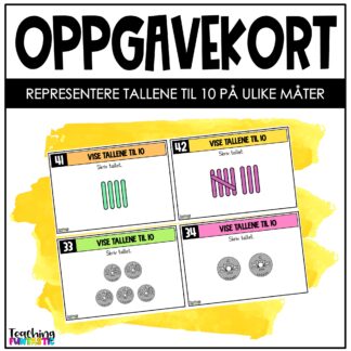 oppgavekort matematikk 1. trinn Representere tall til 10