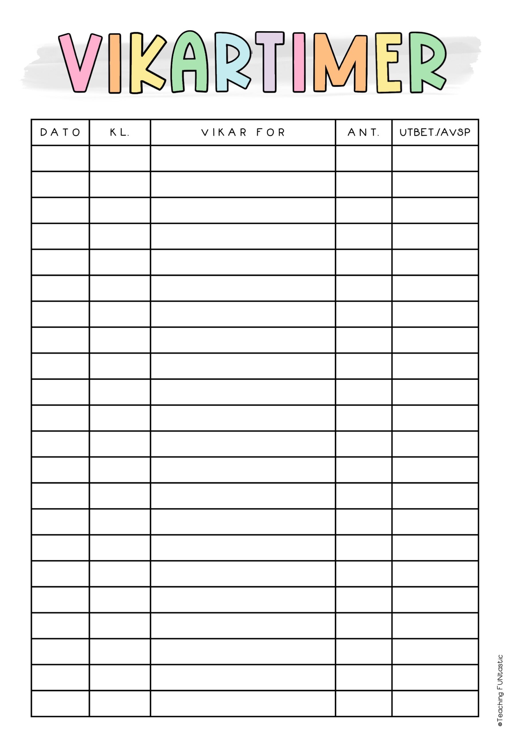 lærerplanlegger 2026