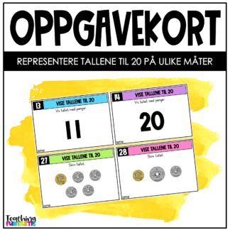 oppgavekort matematikk 1. trinn Representere tall til 20