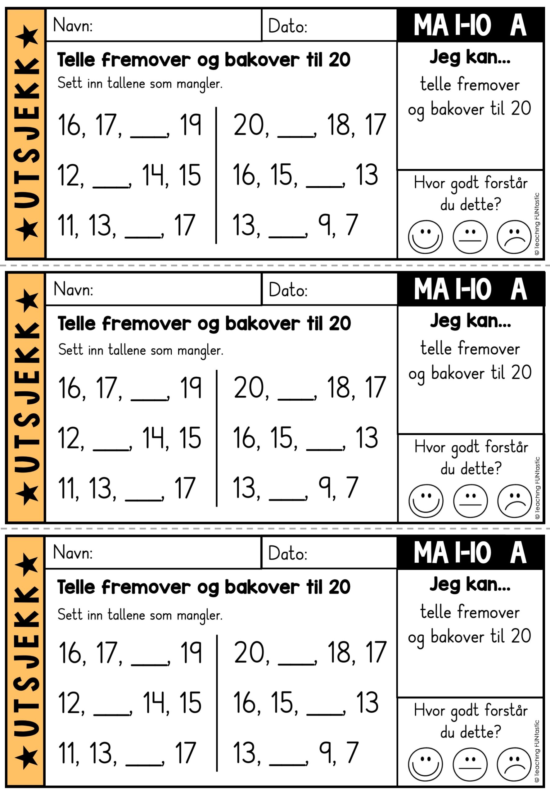 kartlegging matematikk 1.trinn