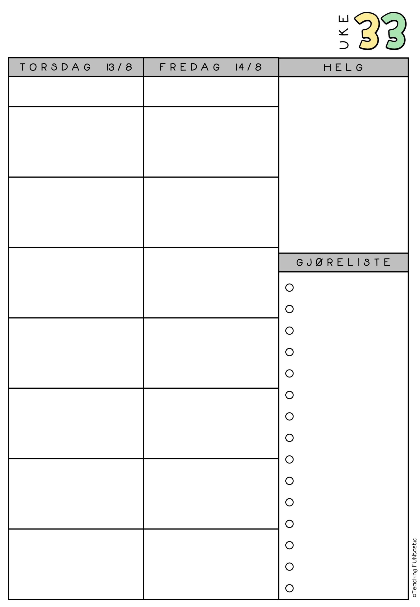 lærerplanlegger 2026