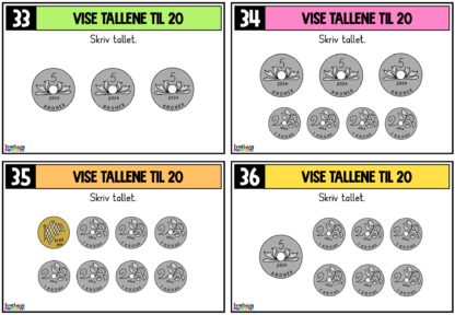 Oppgavekort matematikk – Representere tall til 20 - Teaching Funtastic