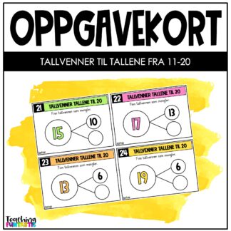 oppgavekort matematikk 1. trinn tallvenner til 20