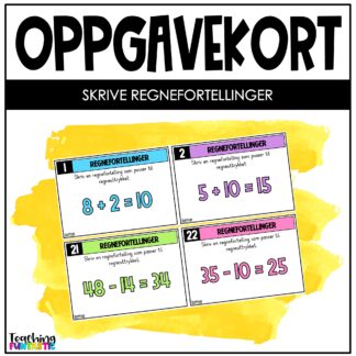 oppgavekort 2.trinn matematikk lage regnefortellinger