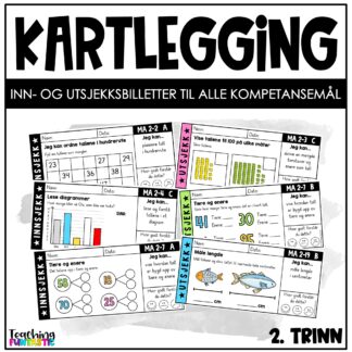 Inn- og utsjekksbilletter for enkel kartlegging i matematikk på 2. trinn