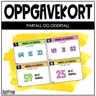 oppgavekort 2. trinn matematikk partall og oddetall