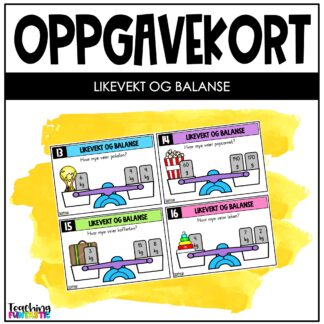 oppgavekort likevekt og balanse matematikk