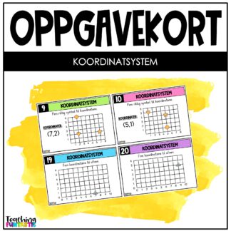 oppgavekort matematikk koordinatsystemet