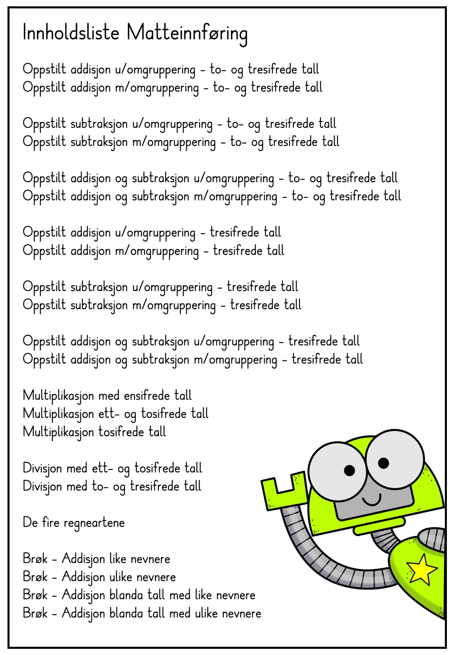 Progressive arbeidsark i matematikk - arbeid med oppstilling og innføring - Bilde 3