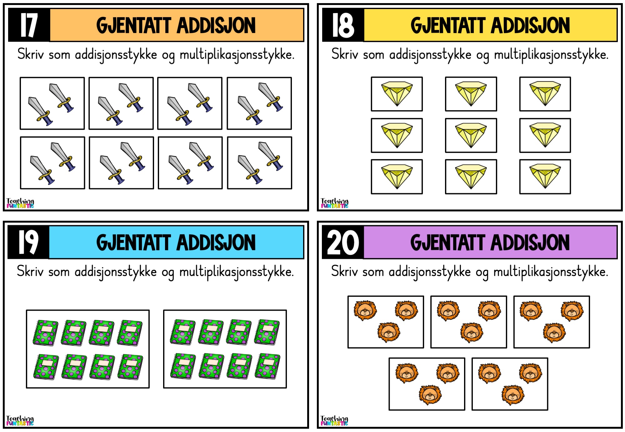 oppgavekort matematikk