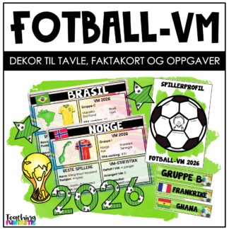 Fotballdekor og VM-nasjoner 2026