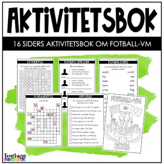 aktivitetsbok oppgaver aktiviteter fotball-vm