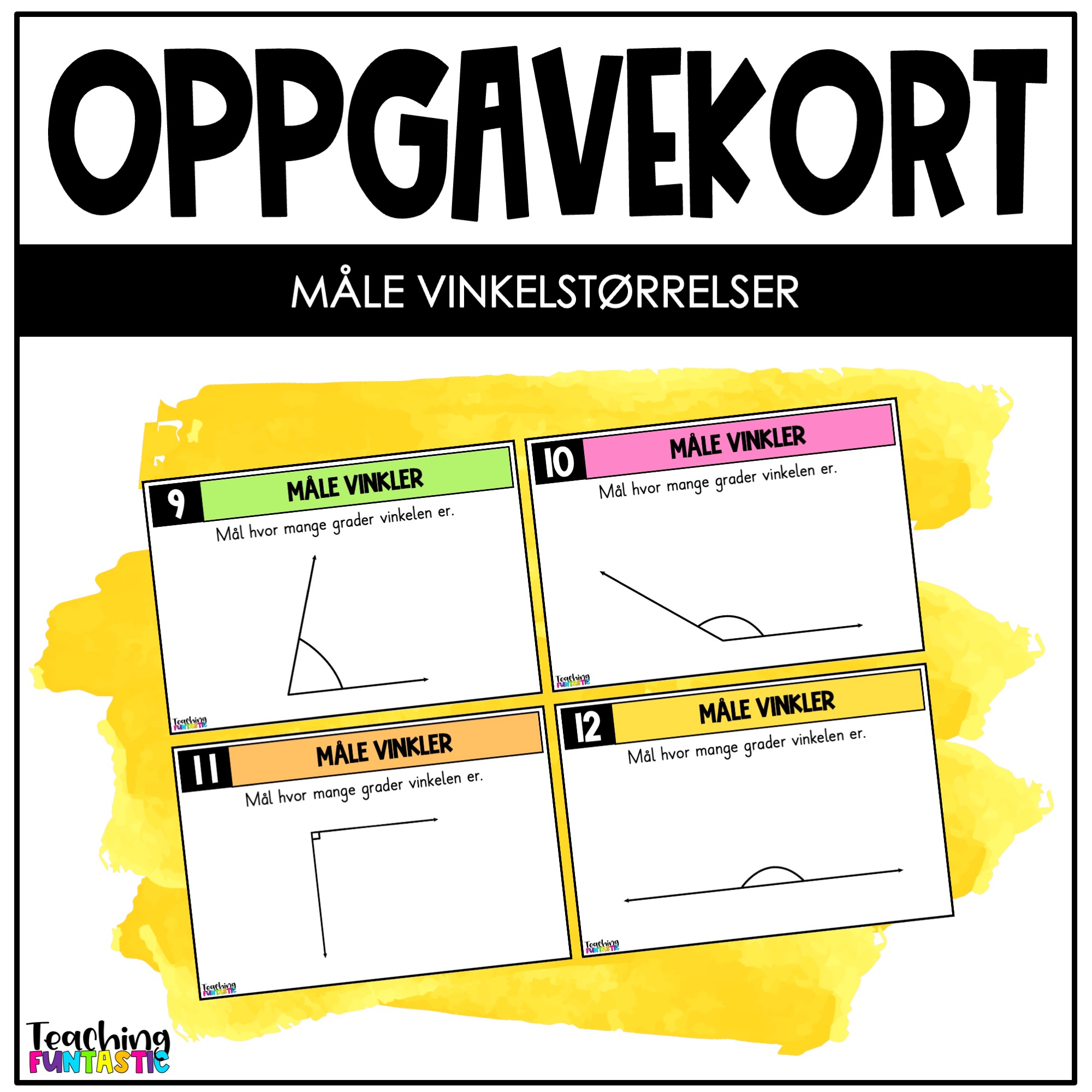 oppgavekort matematikk 4. trinn vinkler