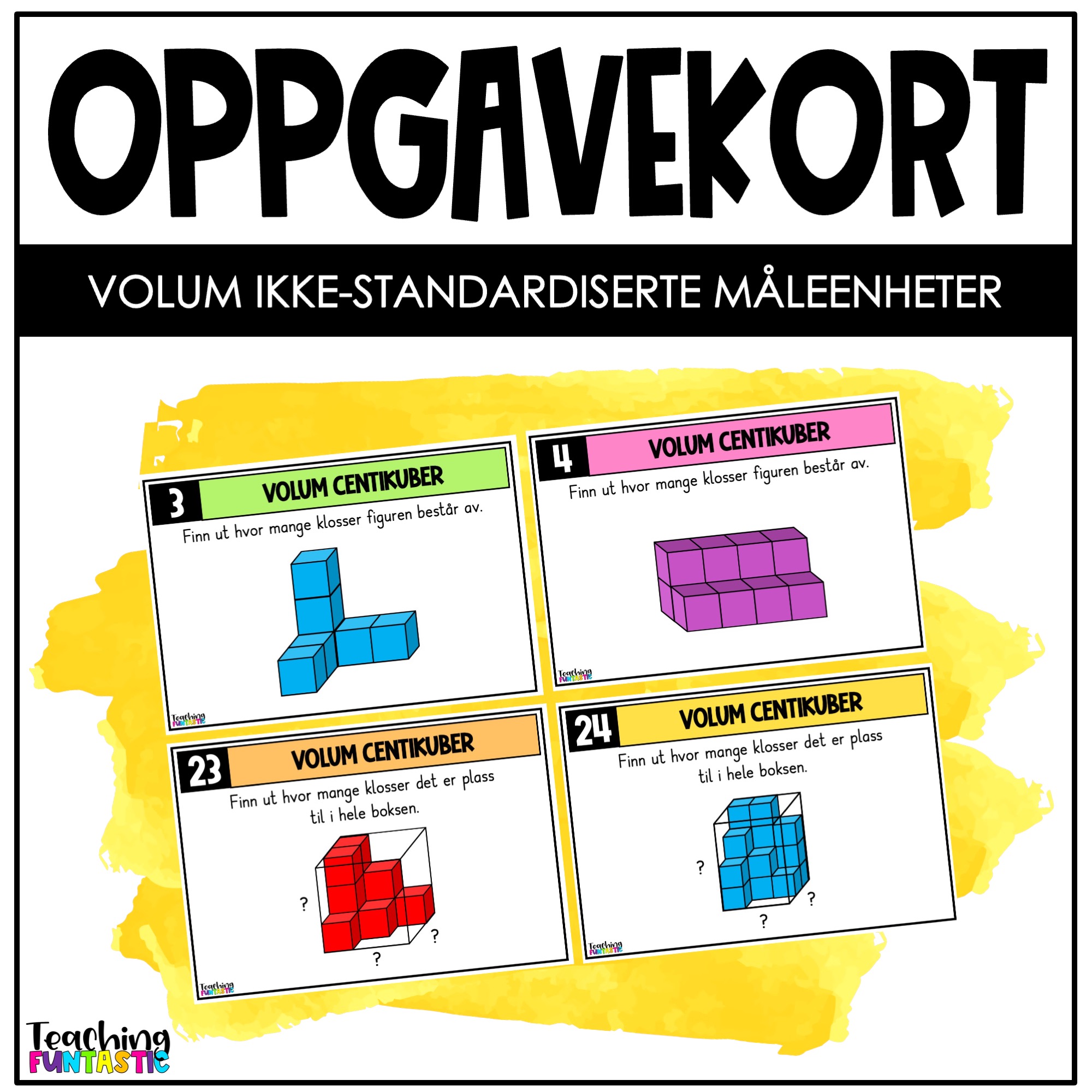 oppgavekort matematikk 4. trinn måle volum klosser