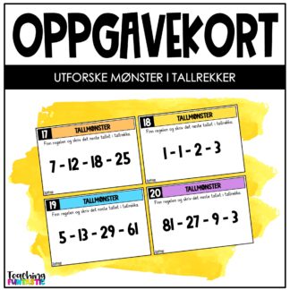 oppgavekort matematikk 4. trinn tallrekker tallmønster