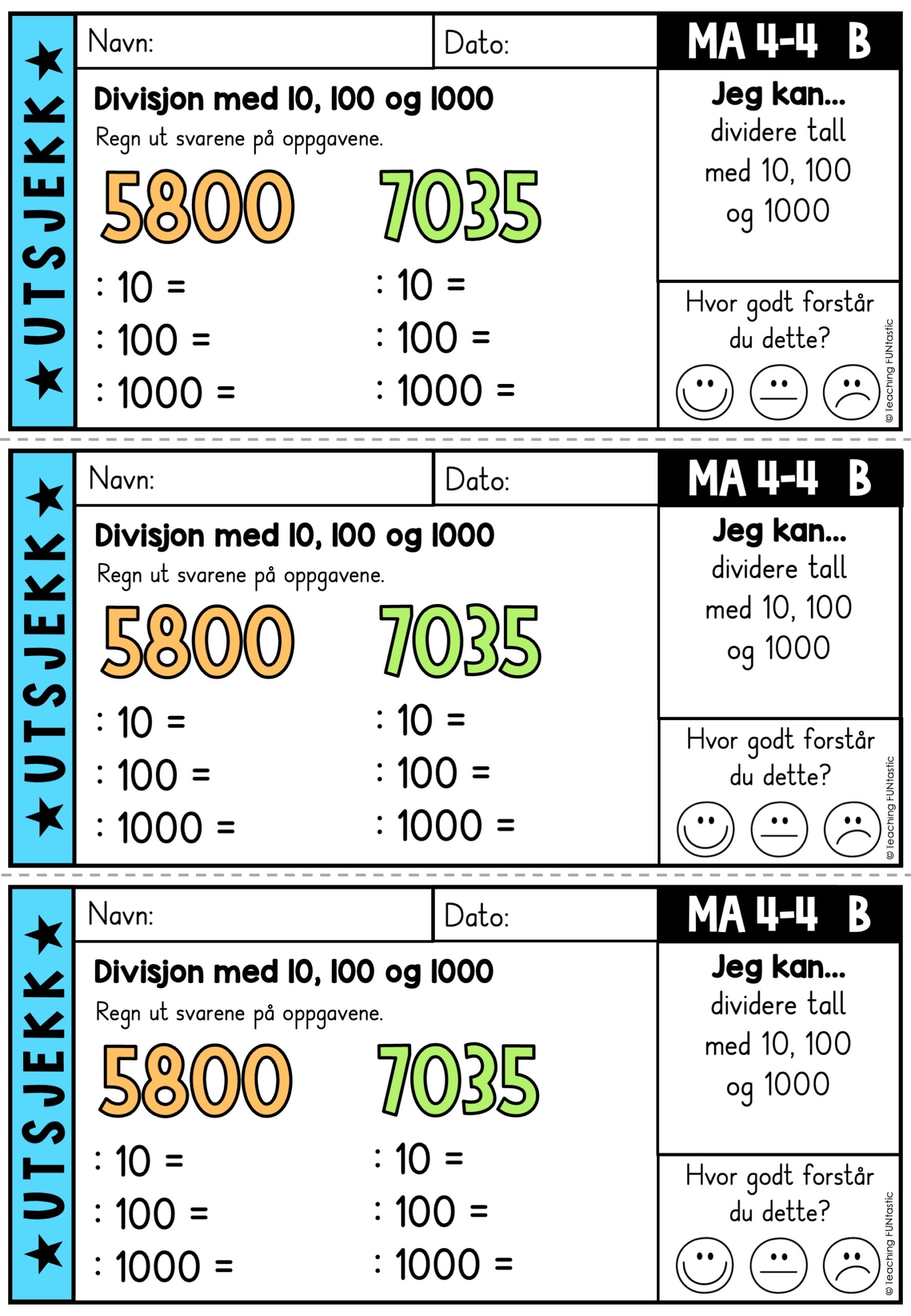 kartlegging matematikk 4. trinn