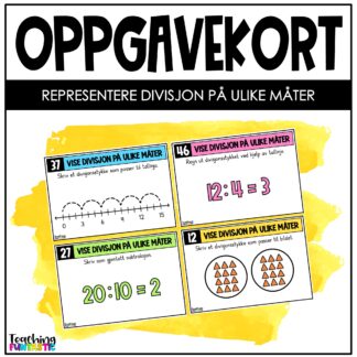oppgavekort matematikk 4. trinn representere divisjon