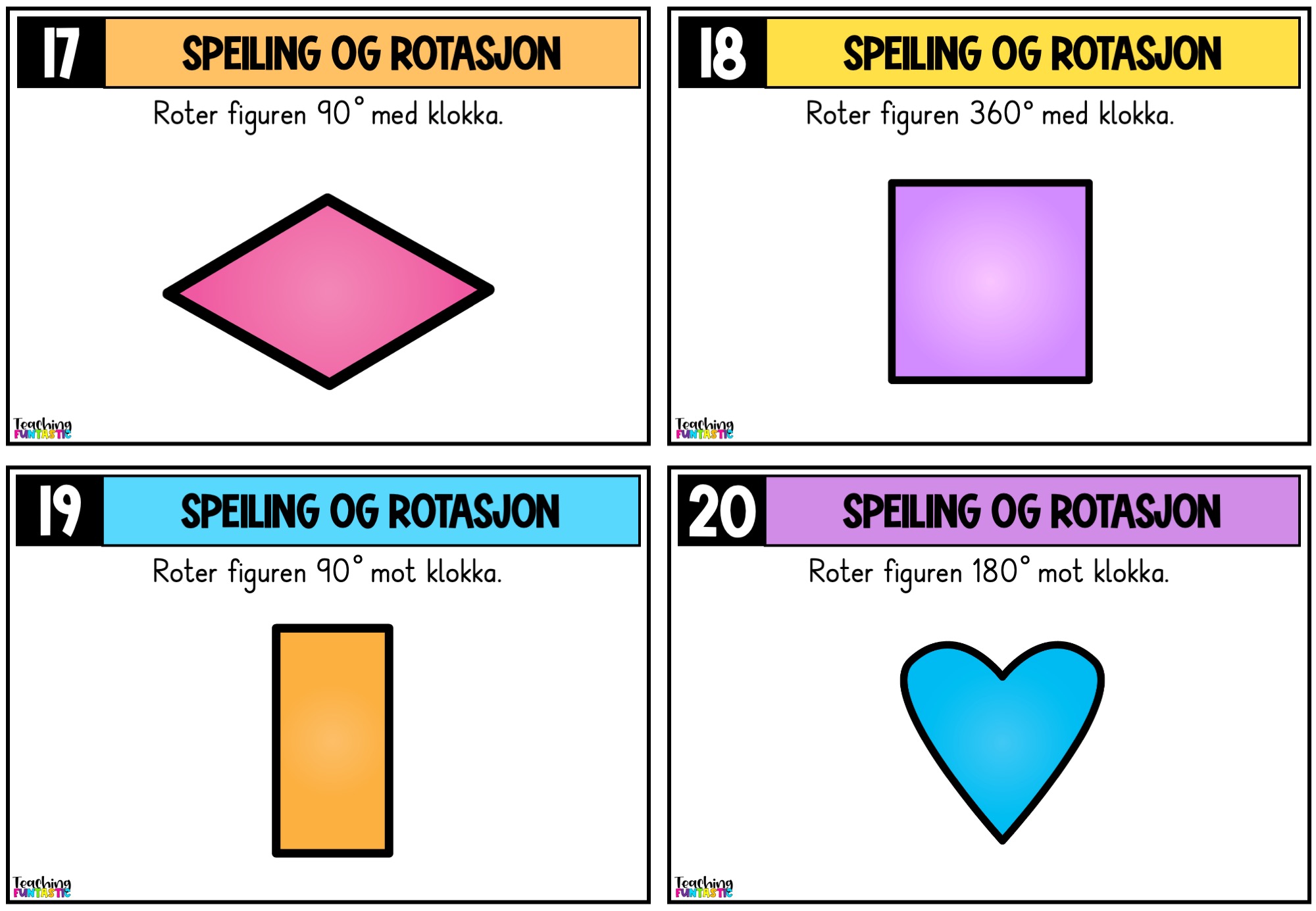 Samlepakke - Oppgavekort i matematikk for 4. trinn - Bilde 3