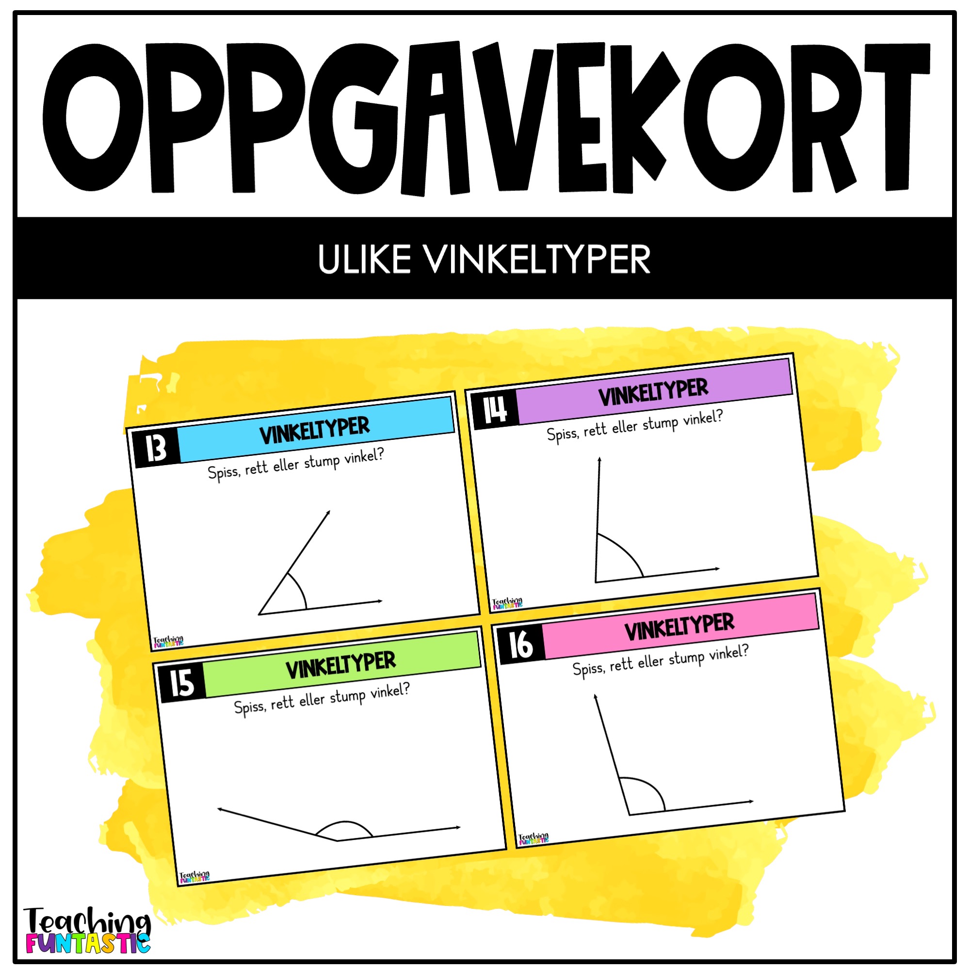 oppgavekort matematikk 4. trinn måle vinkler