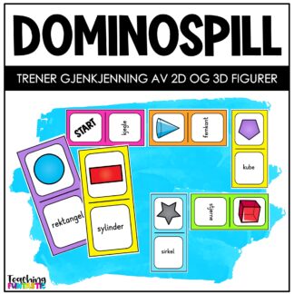 spill i matematikk domino geomtriske figurer 2D 3D