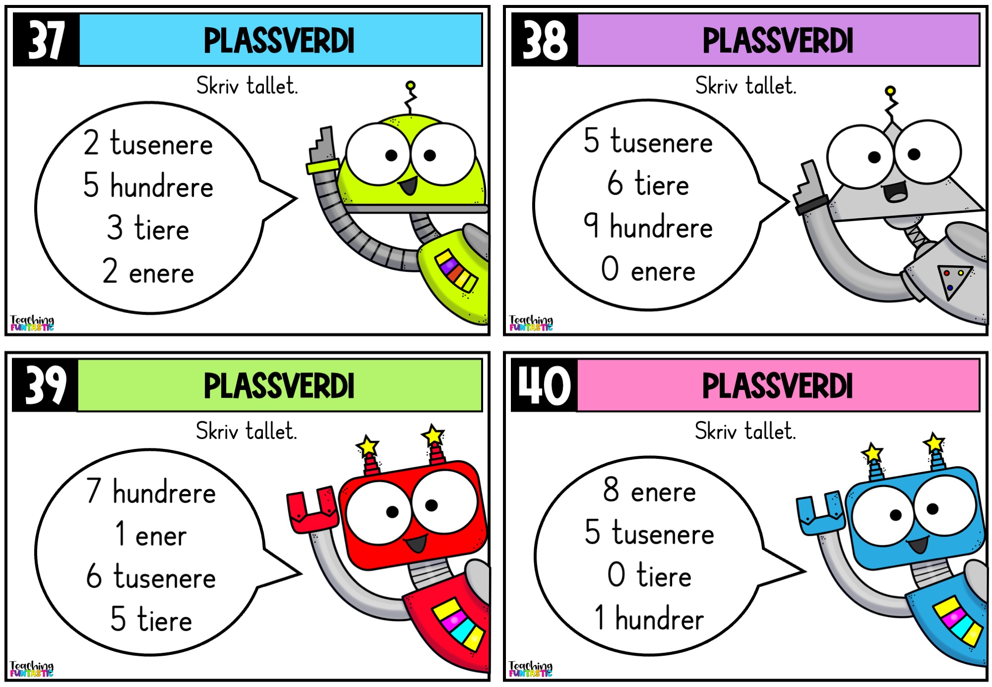Samlepakke - Oppgavekort i matematikk for 4. trinn - Bilde 21