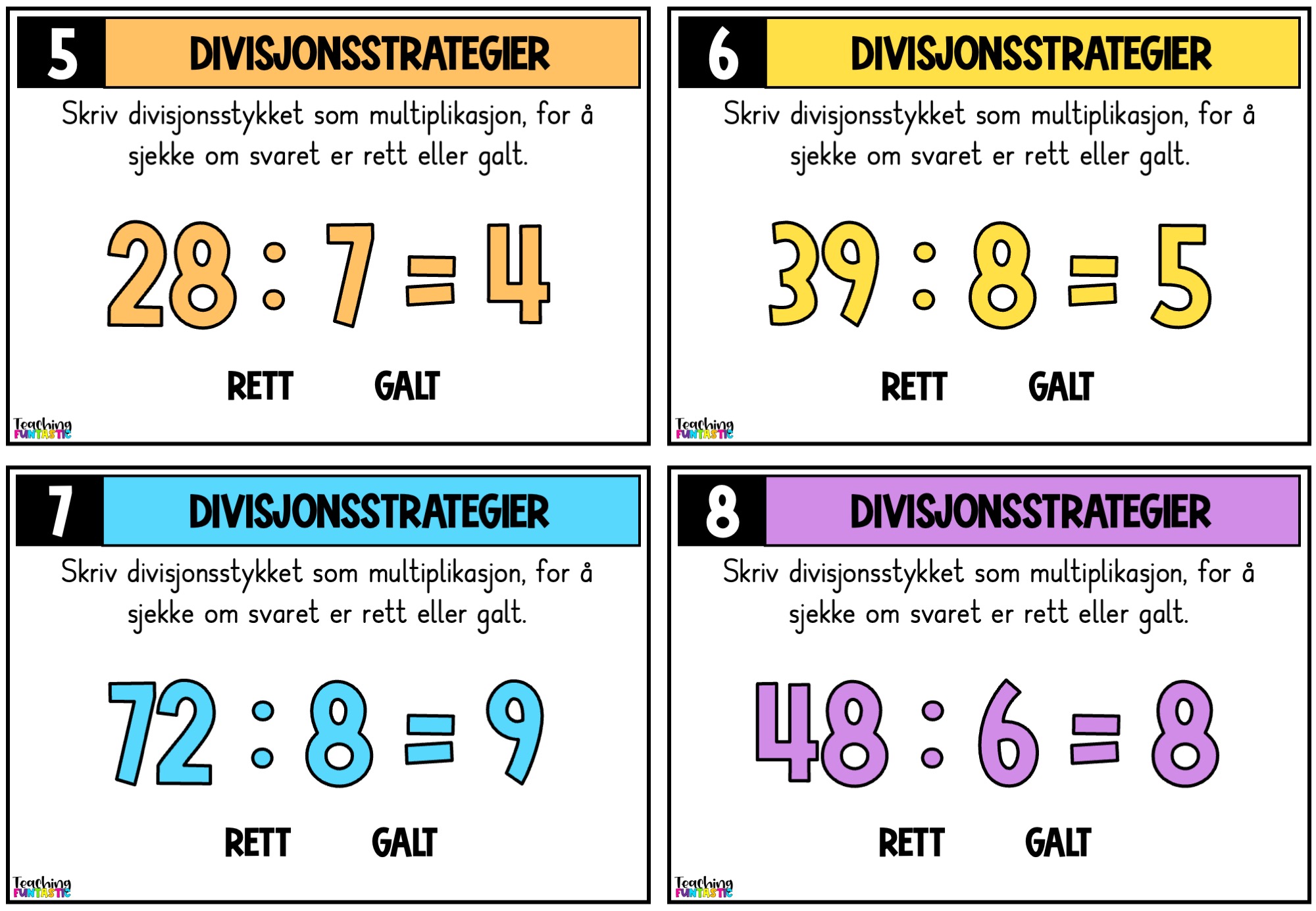 Samlepakke - Oppgavekort i matematikk for 4. trinn - Bilde 18