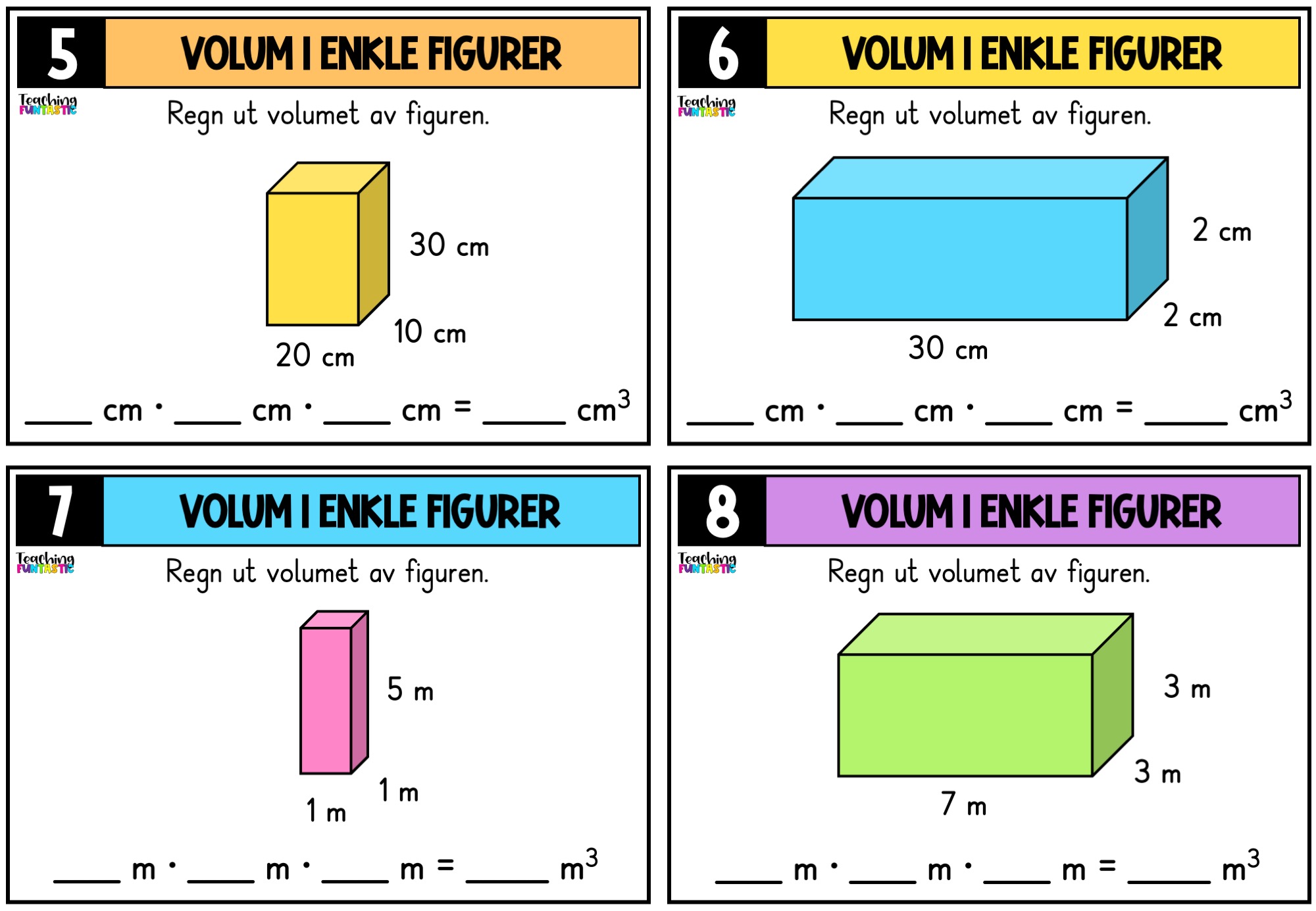 Samlepakke - Oppgavekort i matematikk for 4. trinn - Bilde 8