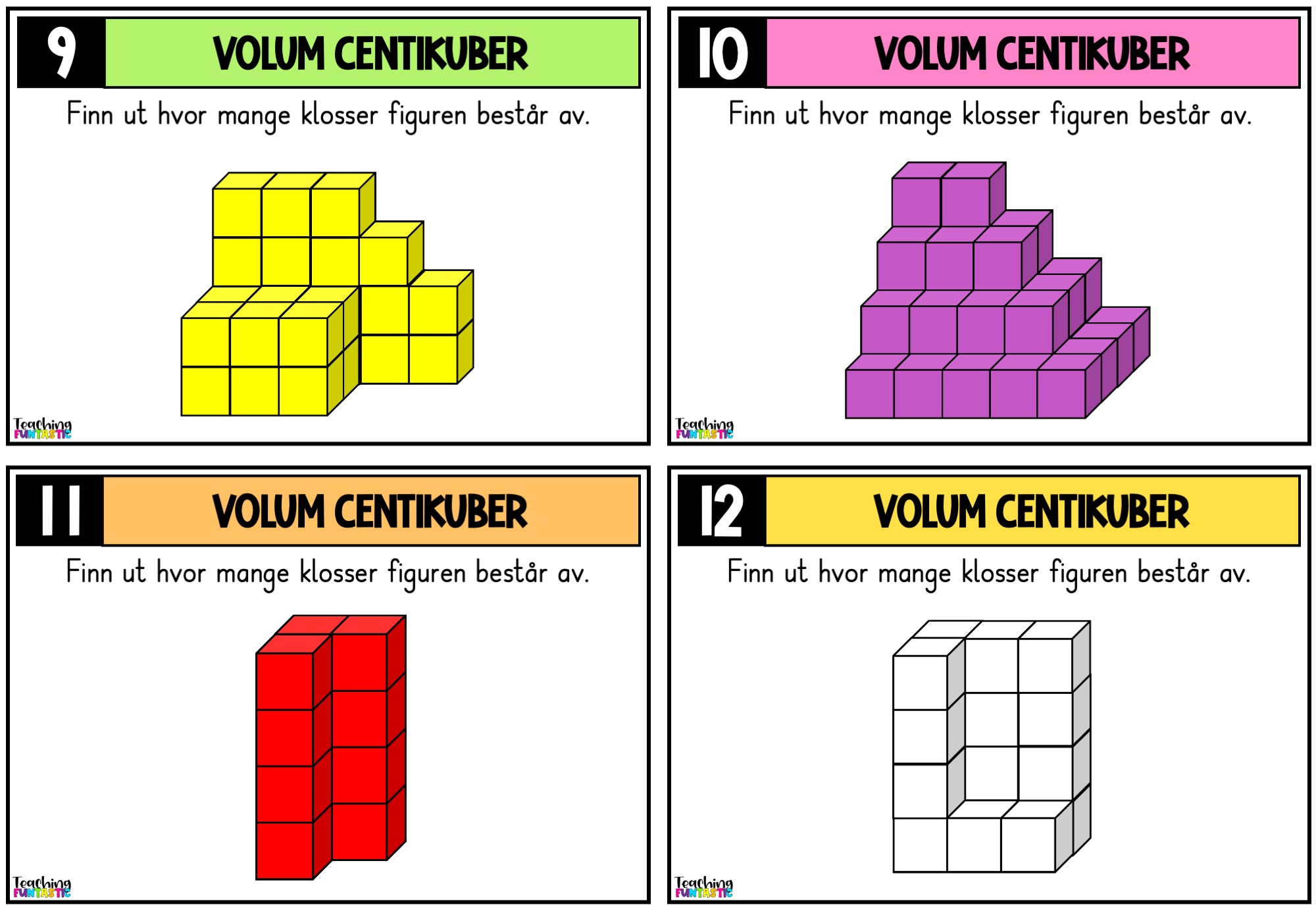 Samlepakke - Oppgavekort i matematikk for 4. trinn - Bilde 12