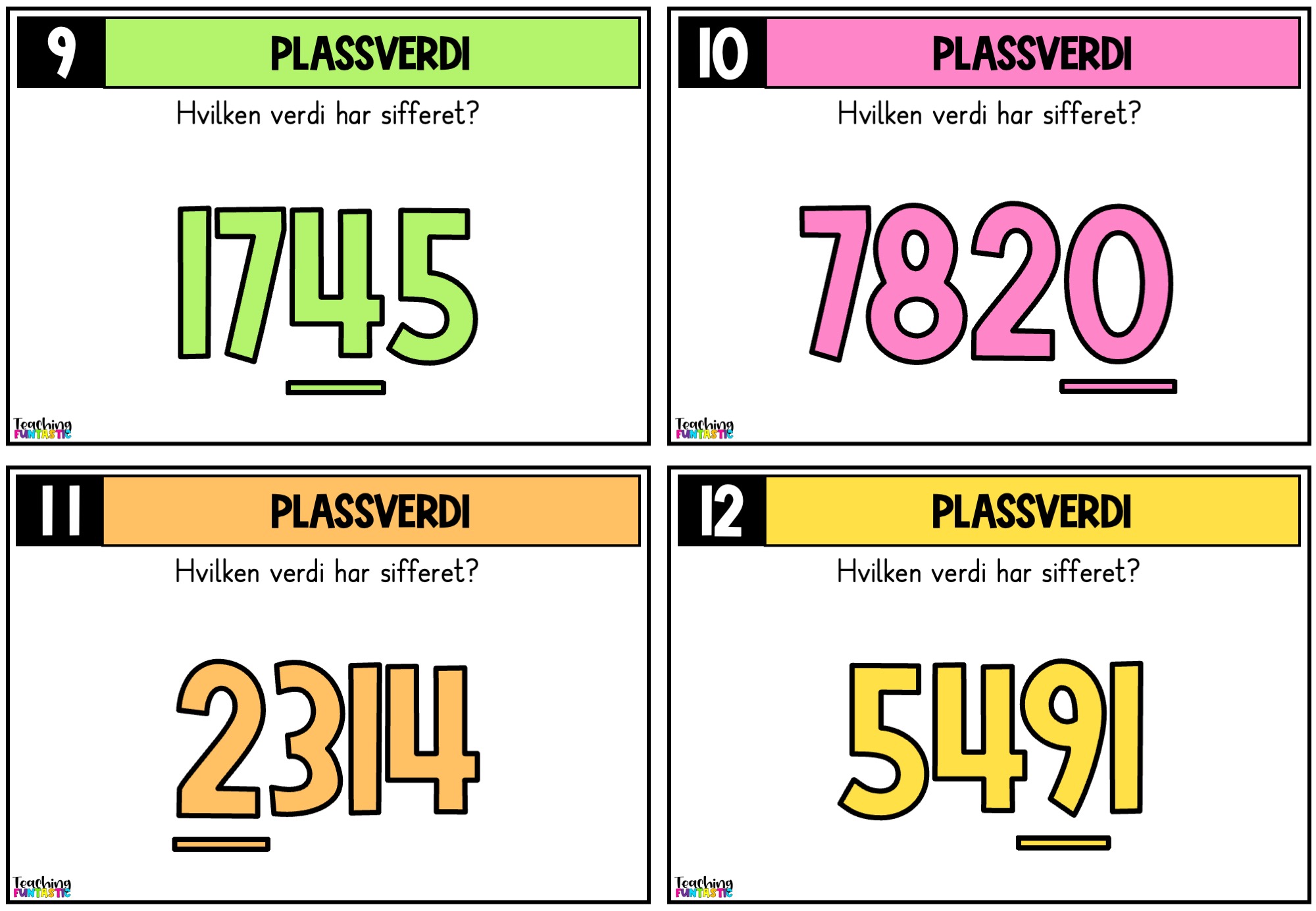 Samlepakke - Oppgavekort i matematikk for 4. trinn - Bilde 23