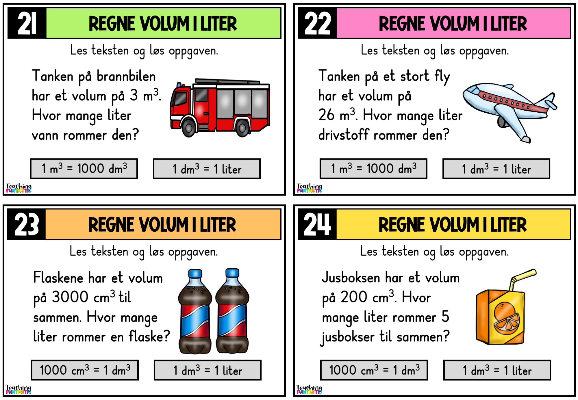 Samlepakke - Oppgavekort i matematikk for 4. trinn - Bilde 6