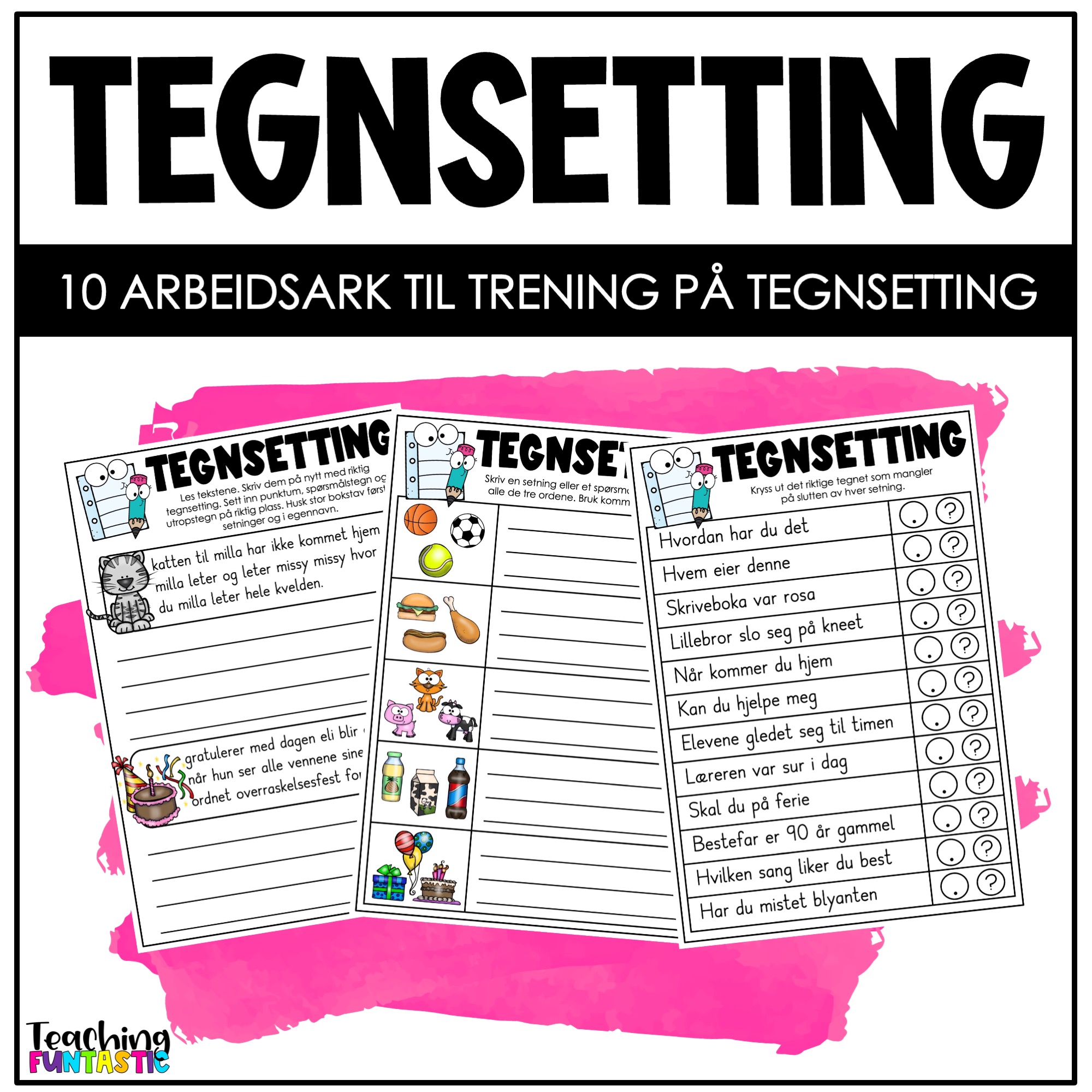 Tegnsetting komma punktum utropstegn spørsmålstegn