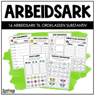 Arbeidsark ordklasser substantiv